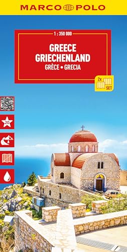 MARCO POLO Reisekarte Griechenland (2-Karten-Set) 1:350.000: Festland, Kykladen, Korfu, Sporaden (Marco Polo Maps) von MAIRDUMONT